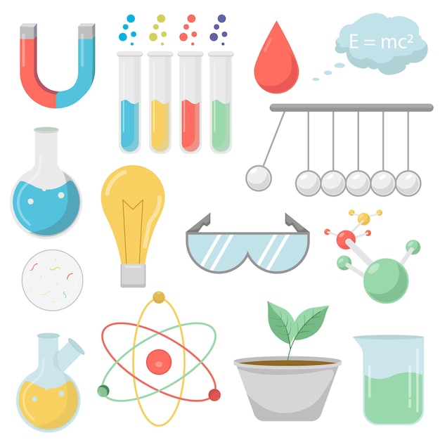 Free Vector vector set science collection