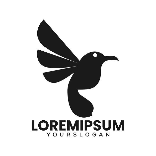 Vector silhouette bird logo