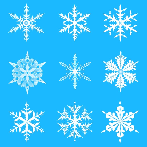 Free Vector vector snowflakes set. elegant snowflakes for christmas and new year design.