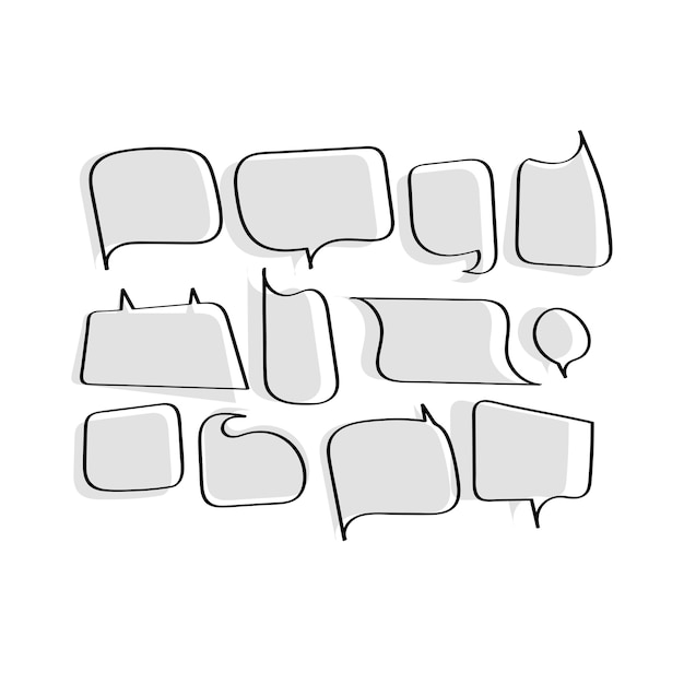 Vector of speech bubbles collection