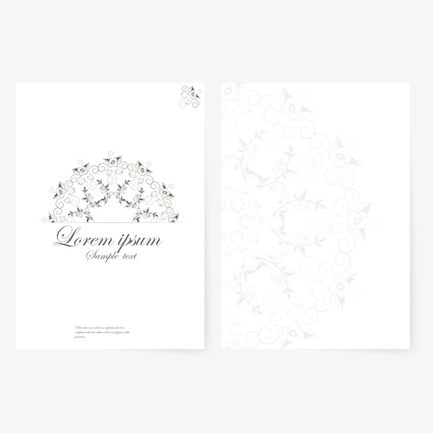 Vector template for folder, business card and invitation