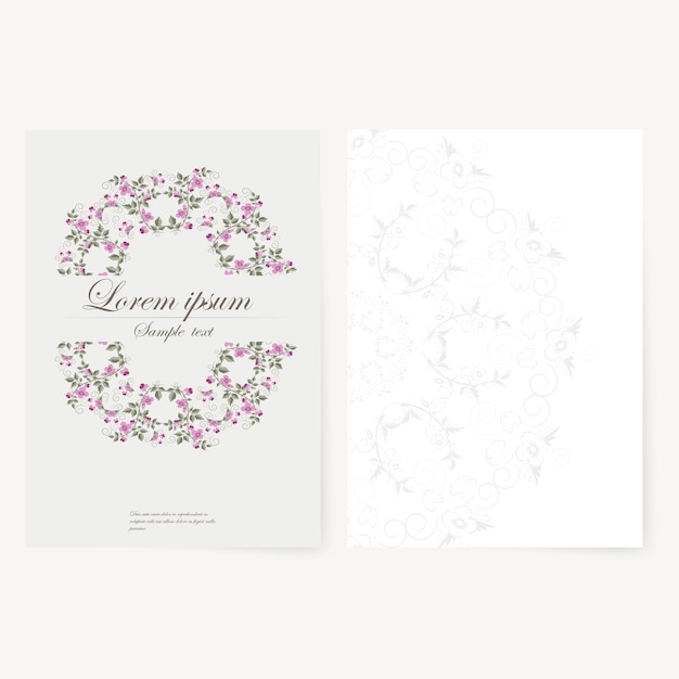 Vector template for folder, business card and invitation