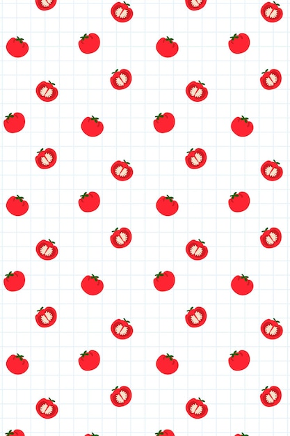 Free Vector vector tomato seamless pattern background