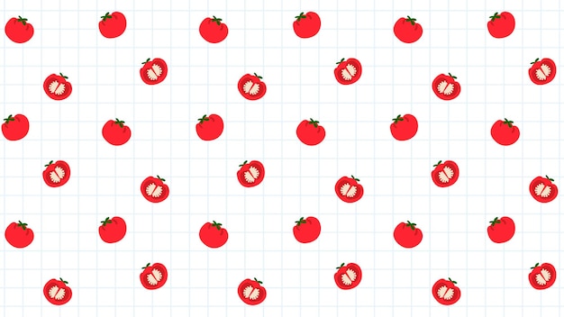 Free Vector vector tomato seamless pattern background