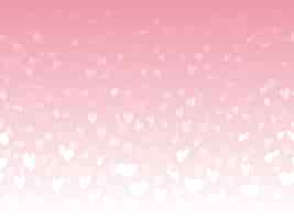 Free vector vector valentines day seamless pink background with a heart shape pattern. horizontally repeatable.