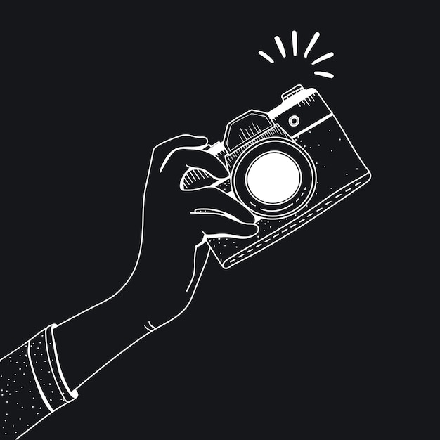 Free Vector vector of vintage camera