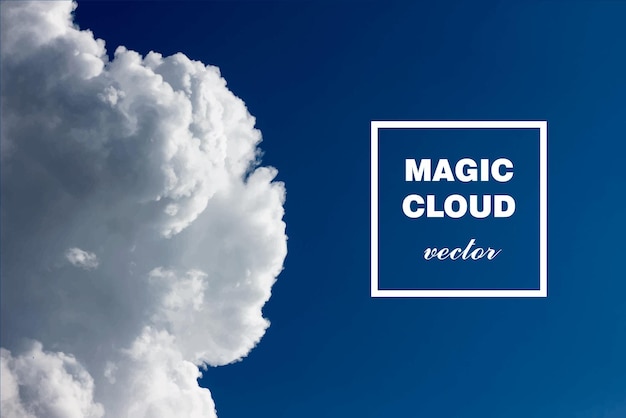 Free Vector vector white cloud on blue sky background realistic photographic colourful cloudscape