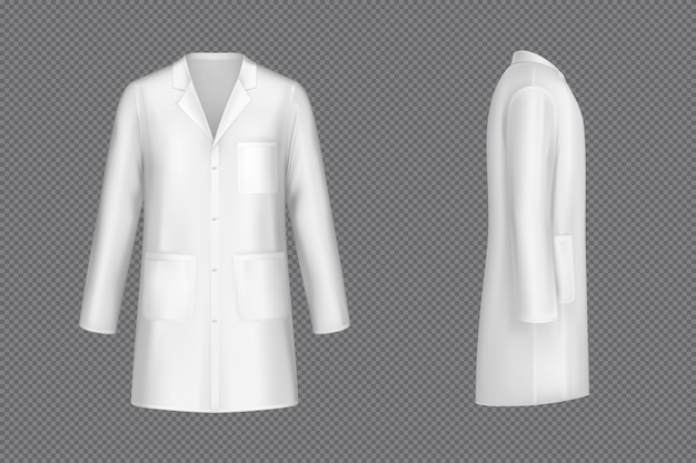 Free Vector vector white doctor coat, medical uniform