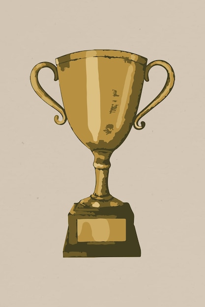 Free vector vectorized gold trophy design element