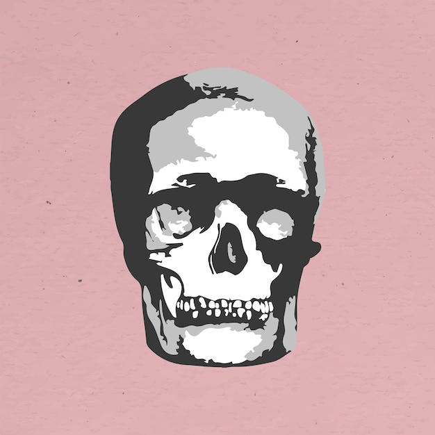 Free vector vectorized gray skull design element