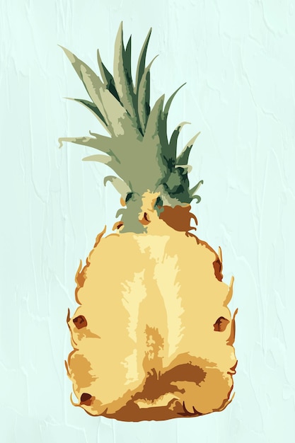 Free Vector vectorized pineapple sticker design resource