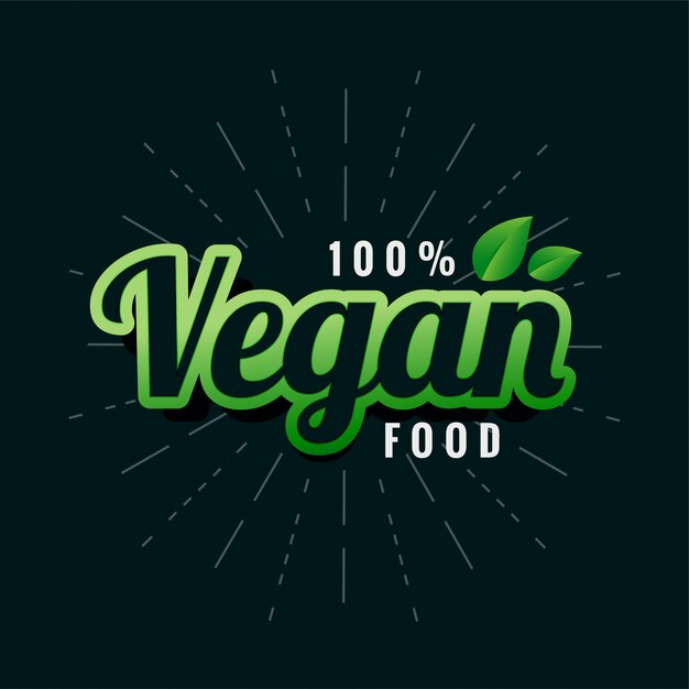 Vegan green food label