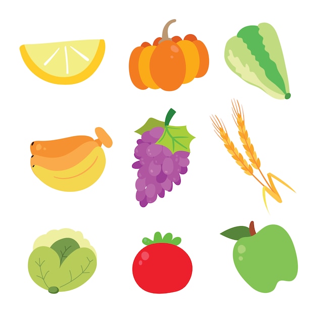 Vegetable icons collection