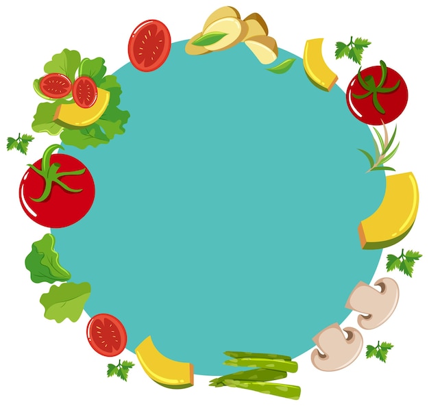 Free Vector vegetable salad frame template