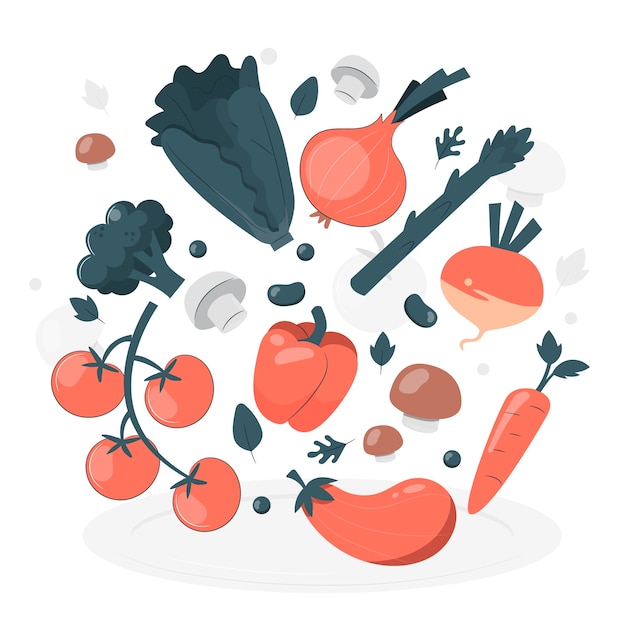 Free Vector vegetables concept illustration