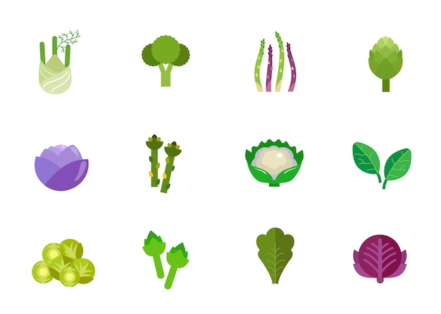 Free Vector vegetables icon set