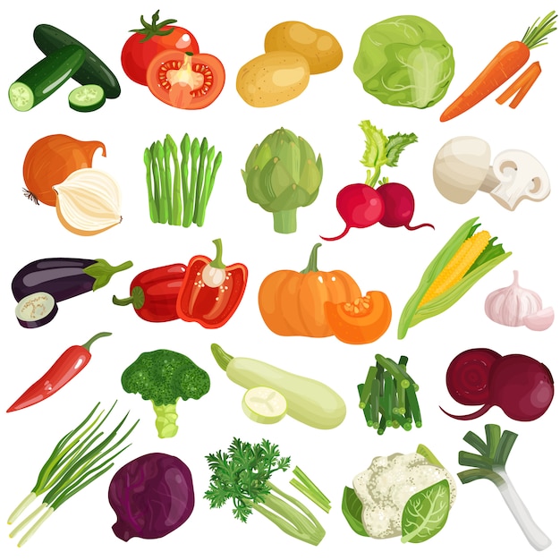 Vegetables Icons Set