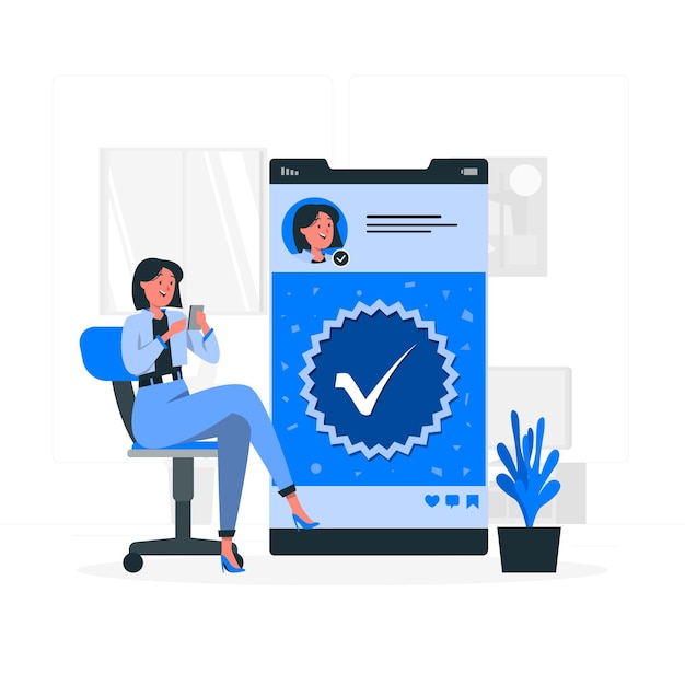 Free vector verified concept illustration