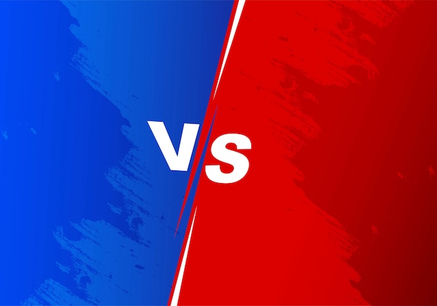 Versus Competition screen background blue and red