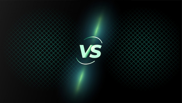 Free vector versus vs background battle screen template design