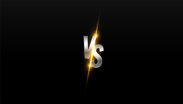 Free Vector versus vs screen banner with light effect for battle or comparison