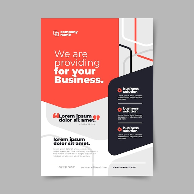 Vertical business flyer template