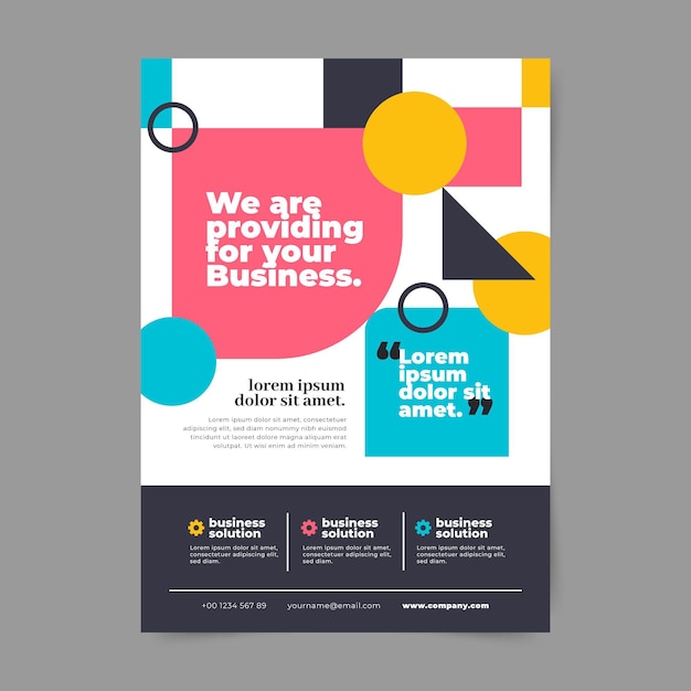 Vertical business flyer template