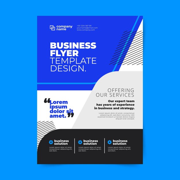 Vertical business flyer template