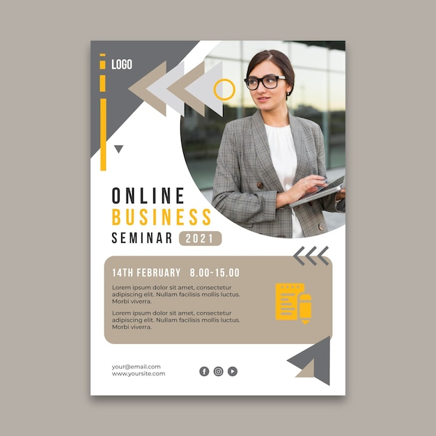 Vertical flyer template for general business