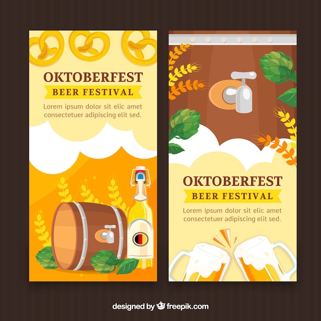 Vertical oktoberfest banner