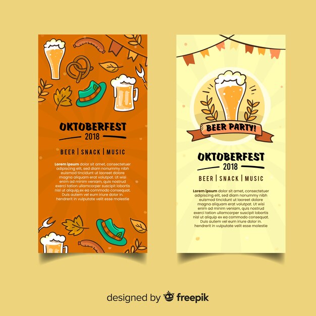 Vertical oktoberfest banners