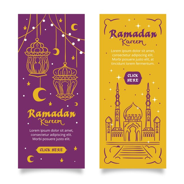 Vertical ramadan banners