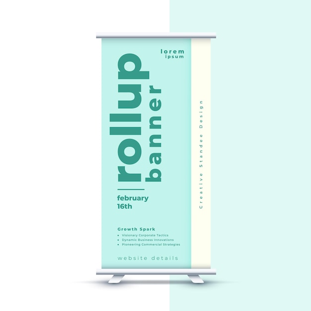 Free Vector vertical rollup standee cover template for corporate marketing