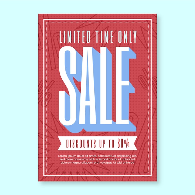 Vertical sale poster template