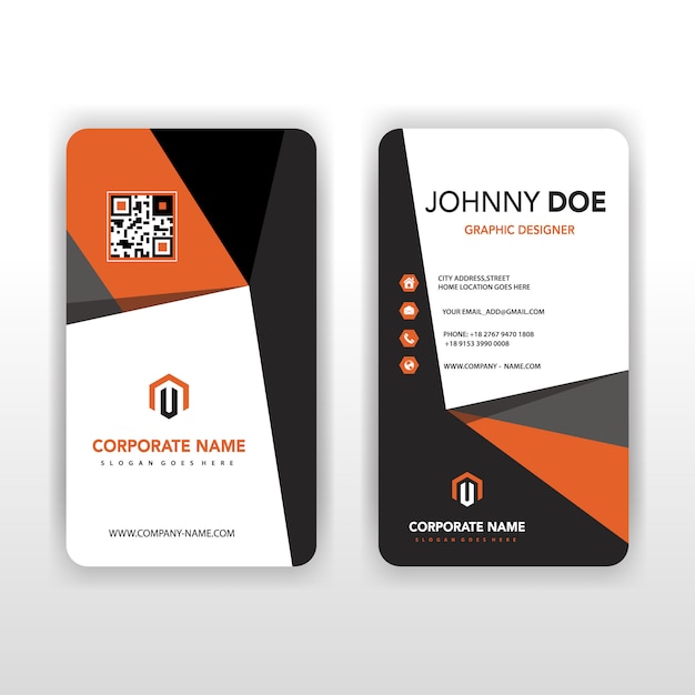 vertical shape abstract corporate card