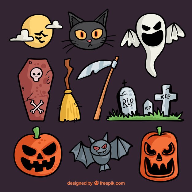 Very cute collection of halloween elements