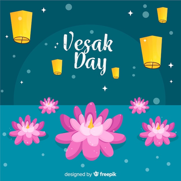 Free Vector vesak day