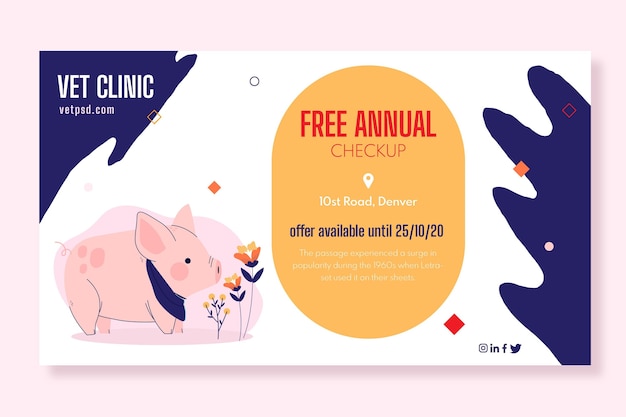 Vetenary clinic banner template