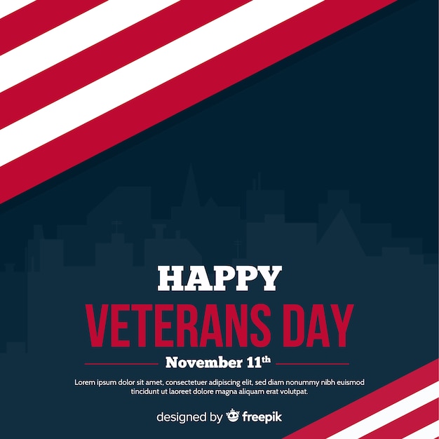 Free Vector veteran's day banner