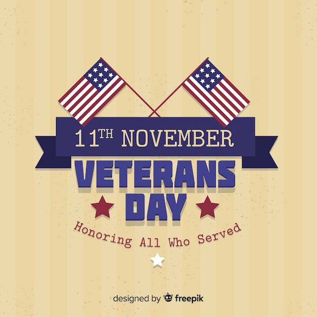 Free Vector veteran's day banner