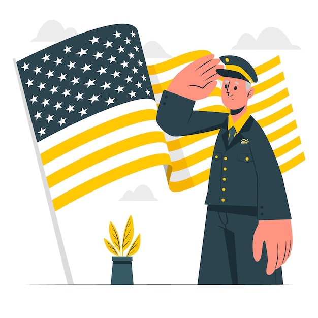 Free Vector veterans concept illustration