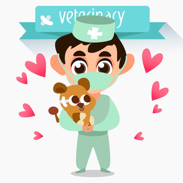 Free Vector veterinarian background design