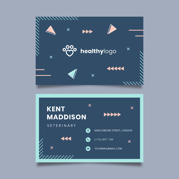 Veterinary business card template