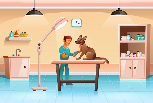 Veterinary Clinic Cartoon Image