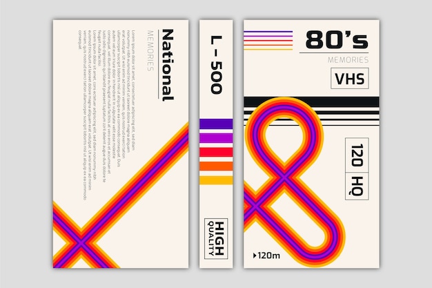 Free Vector vhs cover template design