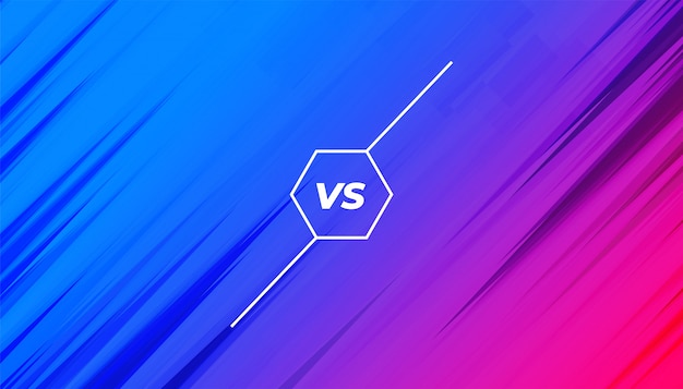 Free vector vibrant versus vs banner for competition challenge