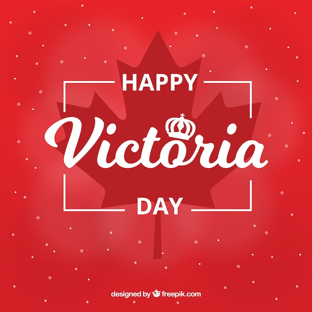 Free Vector victoria day background red leaf design