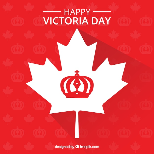 Free Vector victoria day background white leaf design