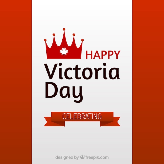 Free Vector victoria day background with ribbon