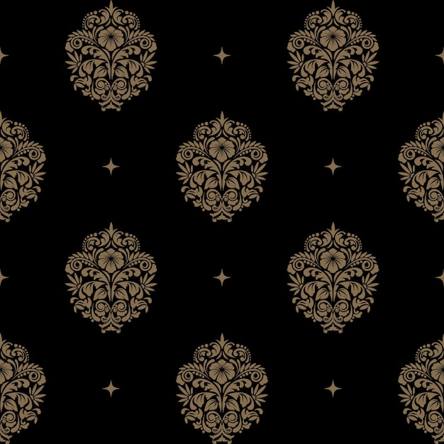 Free Vector victorian baroque seamless pattern. background 